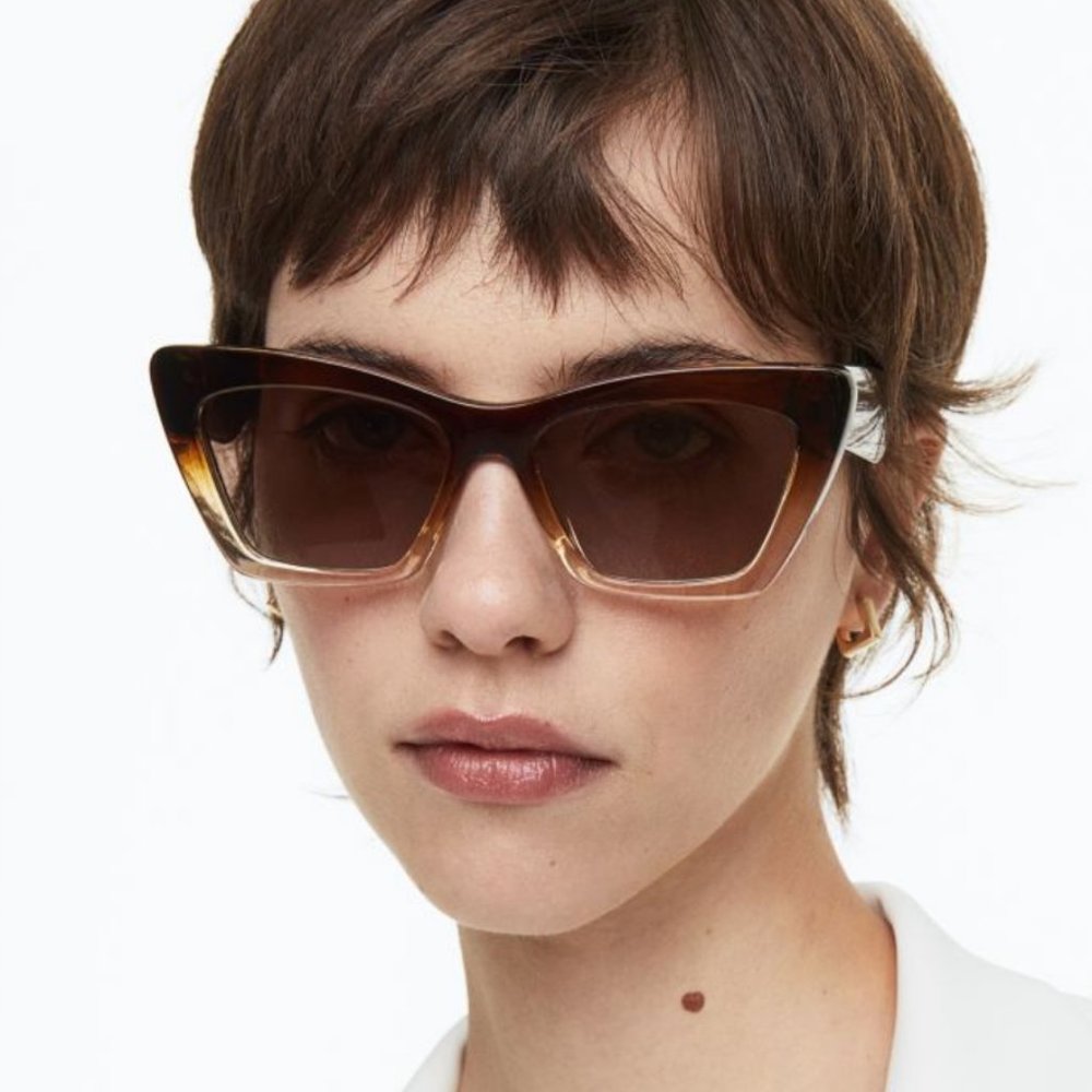 BNWT ZARA POLARIZED CAT EYE SUNGLASSES TORTOISE SHELL
